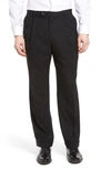 BERLE LIGHTWEIGHT PLAIN WEAVE PLEATED CLASSIC FIT TROUSERS,991-09 WI