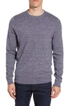 Nordstrom Men's Shop Cotton & Cashmere Crewneck Sweater In Navy Armada Marl