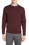 Nordstrom Men's Shop Cotton & Cashmere Crewneck Sweater In Burgundy Fudge Heather