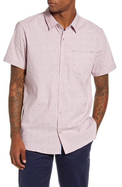 7 Diamonds Modular Mix Slim Fit Shirt In Stone Rose
