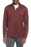 Cutter & Buck Pennant Classic Fit Half Zip Pullover In Bordeaux