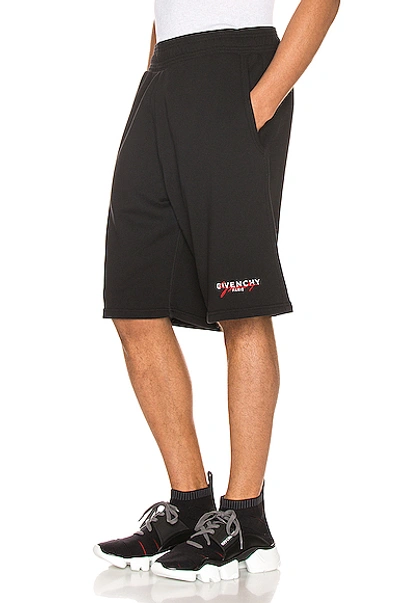 Givenchy Black Signature Shorts In Black & Red