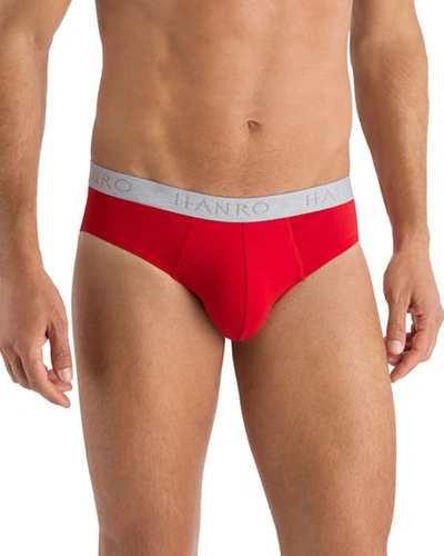 Hanro Two-pack Stretch-cotton Jersey Briefs In Midnight