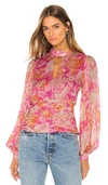 HEMANT & NANDITA X REVOLVE DELLA KEYHOLE BLOUSE,BENE-WS30