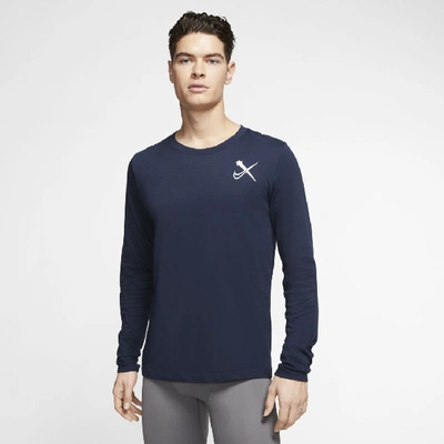 Nike Dri-fit Nxr Men's Long-sleeve Running T-shirt In Obsidian