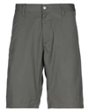Carhartt Man Shorts & Bermuda Shorts Dark Green Size 28 Polyester, Cotton In Green