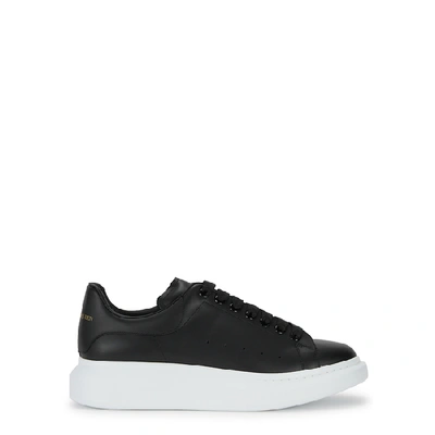 Alexander Mcqueen Black Low Top Sneakers With Chunky Sole And Contrasting Heel In Leather  Man