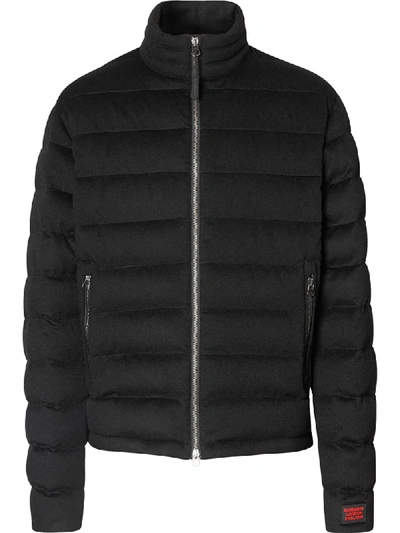 Burberry Lightweight Cashmere Puffer Jacket In Black