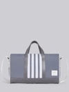 THOM BROWNE THOM BROWNE MEDIUM GREY NYLON 4-BAR GYM BAG,MAG109A0614514446532