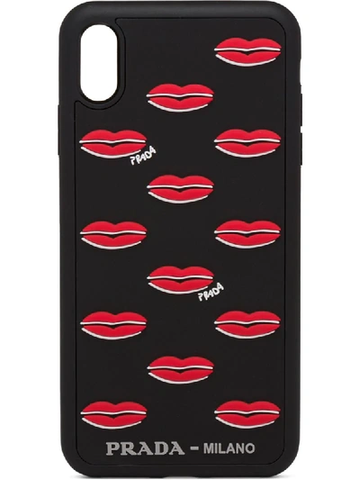 Prada Lips Iphone Xs Max Case In Black