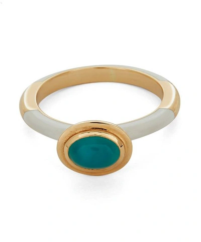 Alice Cicolini Gold Candy Lacquer Oval Peruvian Opal Ring
