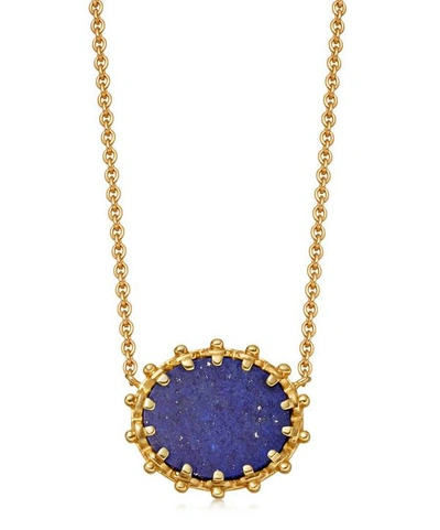 Astley Clarke Gold Vermeil Floris Lapis Lazuli Pendant Necklace