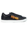 DSQUARED2 NEW TENNIS SNEAKERS IN BLACK LEATHER,11171354