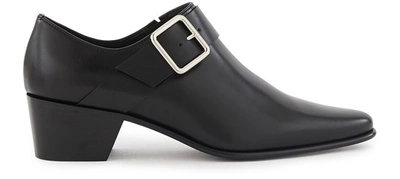 Pierre Hardy Joni Leather Buckle Loafers In Calf Black