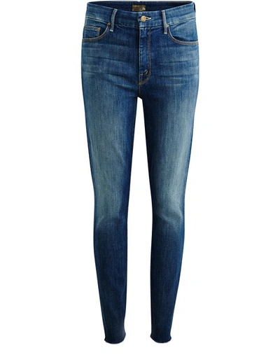 Mother The High Waisted Looker Ankle Fray Jeans In Not Rough Enough