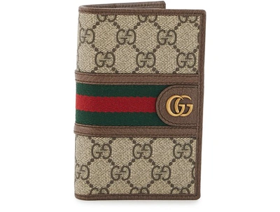 Gucci Ophidia Passport Holder In B.eb/n.acero/vrv