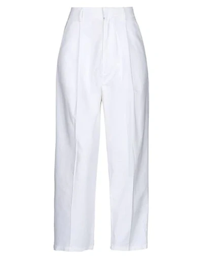 Haikure Woman Pants White Size 27 Cotton