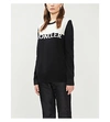MONCLER LOGO-EMBROIDERED WOOL AND CASHMERE-BLEND JUMPER