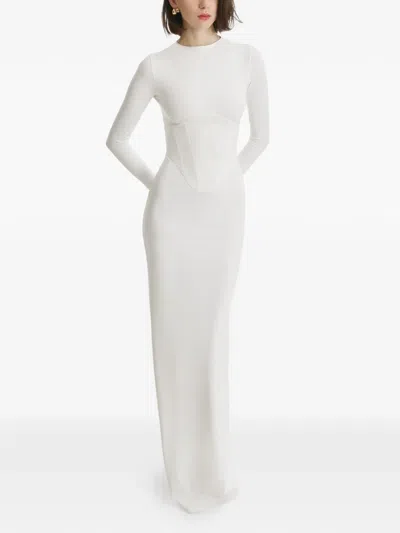 2310 Studio Corset Maxi Dress In White