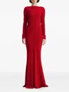2310 Studio Cowl-back Gown In Red