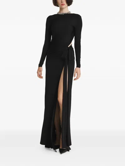 2310 Studio Cut-out Side-slit Maxi Dress In Black