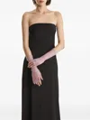 2310 Studio Floral-trimmed Gloves In Black