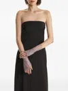2310 Studio Floral-trimmed Gloves In Gray