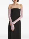 2310 Studio Floral-trimmed Gloves In Purple