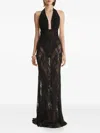 2310 Studio Halterneck Sequin Maxi Dress In Black