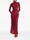 2310 Studio High-neck Maxi Dress In Burgundy