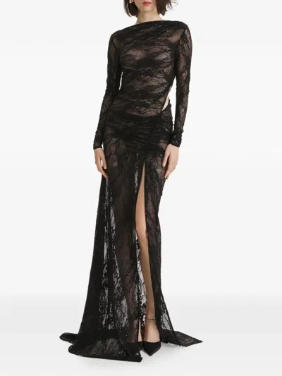 2310 Studio Lace Cut-out Maxi Dress In Black