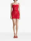 2310 Studio Lace-detail Mini Dress In Red