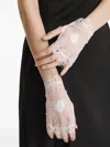 2310 Studio Lace-detailed Fingerless Gloves In White