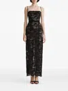 2310 Studio Lace-insert Sleeveless Maxi Dress In Black