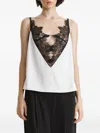 2310 Studio Lace-insert Top In White