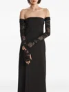 2310 Studio Lace Sequin Gloves In Black
