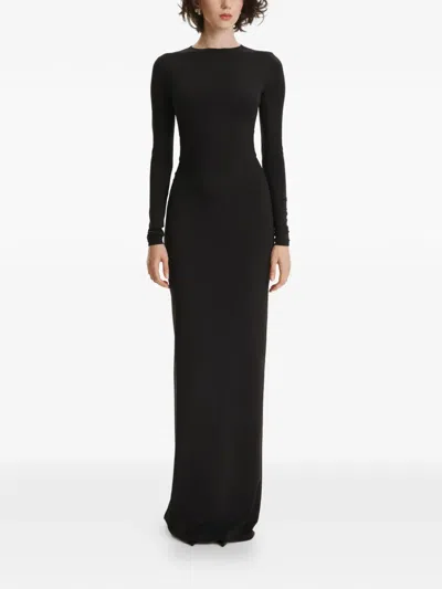 2310 Studio Long-sleeved Maxi Dress In Black