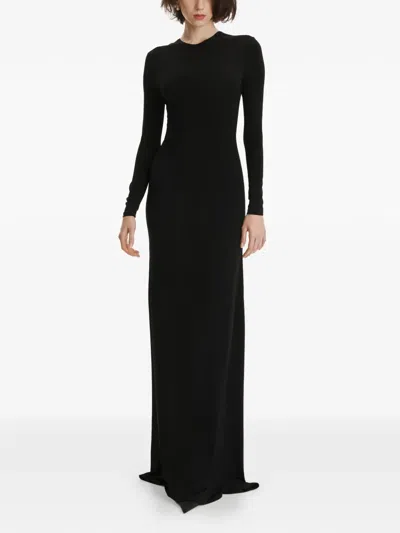 2310 Studio Long-sleeves Maxi Dress In Black