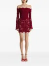 2310 Studio Off-shoulder Mini Dress In Red