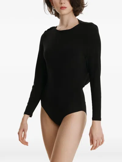 2310 Studio Open-back Drape Bodie In Black