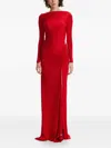 2310 Studio Open-back Ruched Maxi Dress In Red