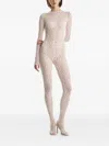 2310 Studio Patterned Long-sleeve Jumpsuit In White