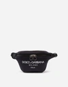 DOLCE & GABBANA PALERMO TECHNICAL FANNY PACK IN NEOPRENE WITH PRINTED LOGO