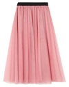 Msgm Midi Skirts In Pastel Pink
