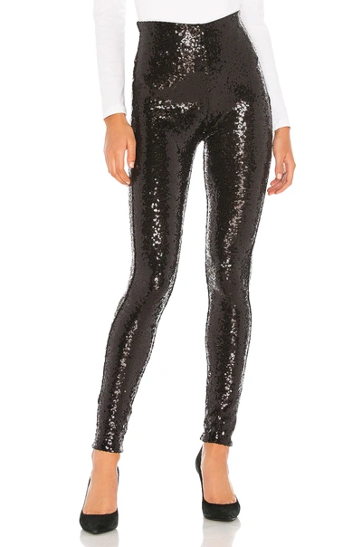 Commando Sequined Stretch-jersey Leggings In Black