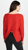 ALICE AND OLIVIA RUELA SPLIT BACK SWEATER