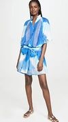 JULIET DUNN TIE DYE BLOUSON COVER UP DRESS