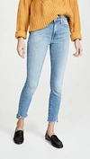 MOTHER THE STUNNER ZIP ANKLE STEP FRAY JEANS