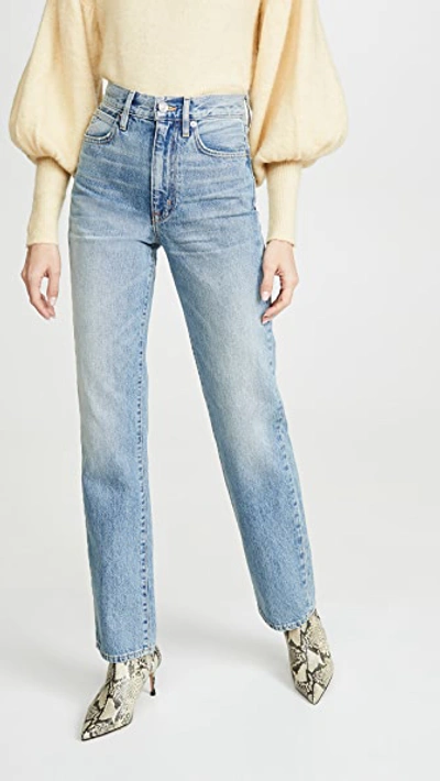 Slvrlake London High-rise Straight Jeans In Salt Flats