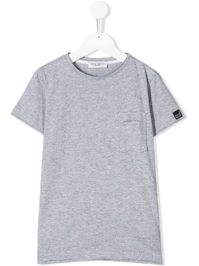 Paolo Pecora Kids' Logo Embroidered T-shirt In Grey